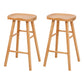 Ensemble de bar moderne 1/2/5 pièces Table de bar en bois massif avec repose-pieds tabourets de bar