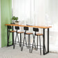 Ensemble de bar moderne 1/2/5 pièces Table de bar en bois massif avec repose-pieds tabourets de bar
