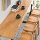 Ensemble de bar moderne 1/2/5 pièces Table de bar en bois massif avec repose-pieds tabourets de bar