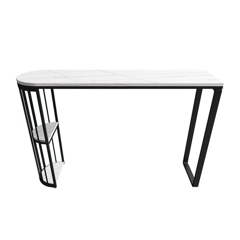 Free Form Bar Table Set 1/2/3/5 Pcs Stone Black Metal Bar Table with PU Upholstery Stools