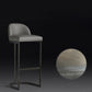 Free Form Bar Table Set 1/2/3/5 Pcs Stone Black Metal Bar Table with PU Upholstery Stools