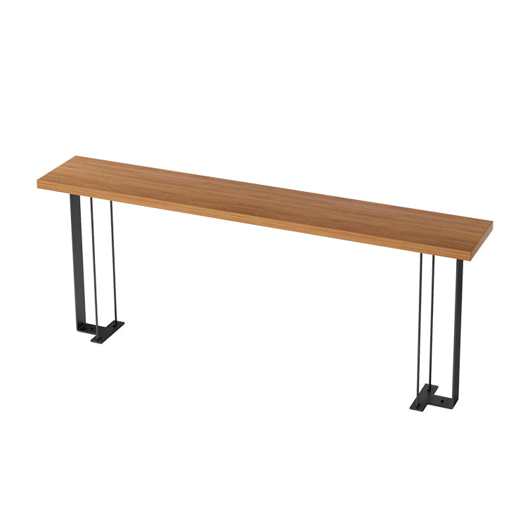 Juego de mesa de bar moderna de madera, mesa de mostrador de 1/5 piezas con taburetes tapizados