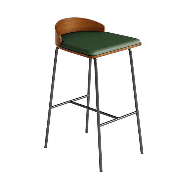 Juego de mesa de bar moderna de madera, mesa de mostrador de 1/5 piezas con taburetes tapizados