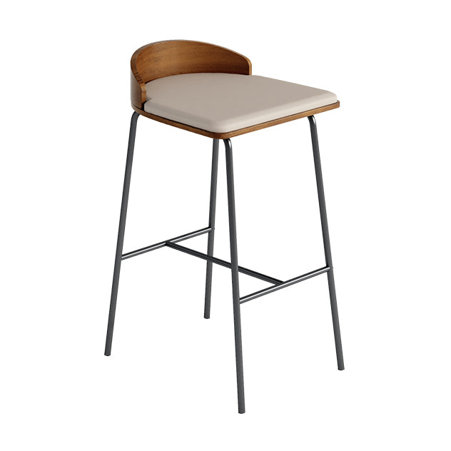 Juego de mesa de bar moderna de madera, mesa de mostrador de 1/5 piezas con taburetes tapizados