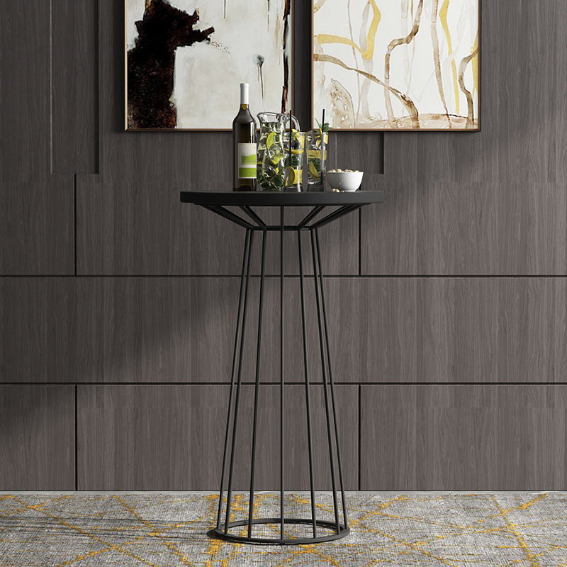 Sgabello da bar rotondo moderno e set da tavolo 1/2/3 pezzi set di pub in metallo e legno