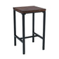 Industrial 1/3/4/5 Pieces Bar Table Set Square Pine Wood Counter Table with Stools