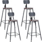Industrial 1/3/4/5 Pieces Bar Table Set Square Pine Wood Counter Table with Stools