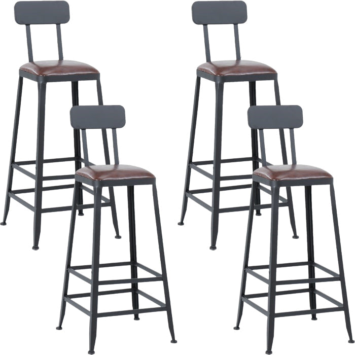 Industrial 1/3/4/5 Pieces Bar Table Set Square Pine Wood Counter Table with Stools