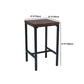 Industrial 1/3/4/5 Pieces Bar Table Set Square Pine Wood Counter Table with Stools