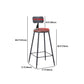 Industrial 1/3/4/5 Pieces Bar Table Set Square Pine Wood Counter Table with Stools