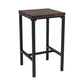 Industrial Bar Set 1/2/3/5 Pcs Metal Bar Stools and Solid Wood Top Bar Table Brown 24"L x 24"W Clearhalo 'Bar Furniture' 'furn' 'furn_home_bar_bar_sets' 'Furniture' 'Home Bars & Bar Sets' 'home_bar_bar_sets' 'Kitchen & Dining Furniture' 5634830