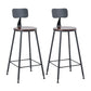 Industrial Bar Set 1/2/3/5 Pcs Metal Bar Stools and Solid Wood Top Bar Table Dark-Brown 30"H Stools (Set of 2) Clearhalo 'Bar Furniture' 'furn' 'furn_home_bar_bar_sets' 'Furniture' 'Home Bars & Bar Sets' 'home_bar_bar_sets' 'Kitchen & Dining Furniture' 5634831
