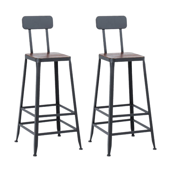 Industrial Bar Set 1/2/3/5 Pcs Metal Bar Stools and Solid Wood Top Bar Table Grey 30"H Stools (Set of 4) Clearhalo 'Bar Furniture' 'furn' 'furn_home_bar_bar_sets' 'Furniture' 'Home Bars & Bar Sets' 'home_bar_bar_sets' 'Kitchen & Dining Furniture' 5634835