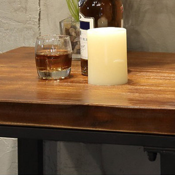 Industrial Bar Set 1/2/3/5 Pcs Metal Bar Stools and Solid Wood Top Bar Table Clearhalo 'Bar Furniture' 'furn' 'furn_home_bar_bar_sets' 'Furniture' 'Home Bars & Bar Sets' 'home_bar_bar_sets' 'Kitchen & Dining Furniture' 5634840