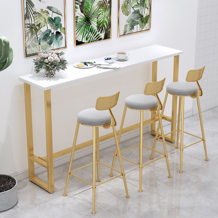 Glam Juego de mesa de bar de 1/4/7 piezas, mesa rectangular de madera con taburetes altos