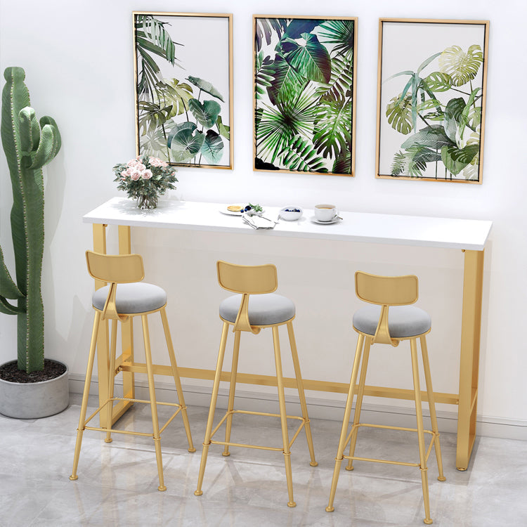 Glam Juego de mesa de bar de 1/4/7 piezas, mesa rectangular de madera con taburetes altos