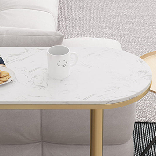 Faux Marble Bar Table Set Glam Style 1/2/3 Pieces Counter Table for Indoor