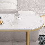 Faux Marble Bar Table Set Glam Style 1/2/3 Pieces Counter Table for Indoor