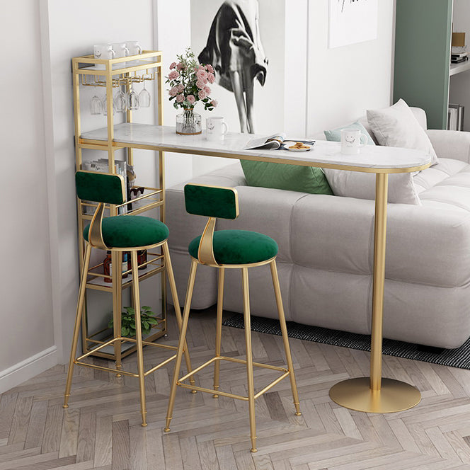 Juego de mesa de bar de mármol sintético estilo Glam, mesa de mostrador de 1/2/3 piezas para interior