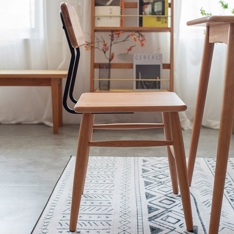 Set da pranzo moderno da 1/4/5/6 pezzi Tavolo da pranzo rettangolare in legno di ciliegio per sala da pranzo