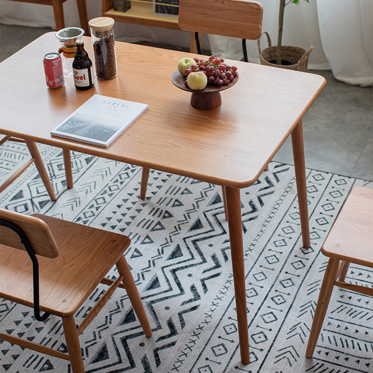 Set da pranzo moderno da 1/4/5/6 pezzi Tavolo da pranzo rettangolare in legno di ciliegio per sala da pranzo