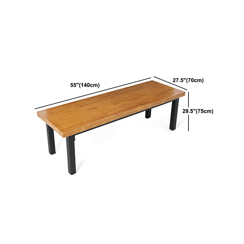 Industrial Rectangle Dining Set 1/2/5 Pieces Solid Wood Dinette Set for Shop Clearhalo 'Dining Room Sets' 'Dining Tables & Seating' 'dining_room_set' 'furn' 'furn_dining_room_set' 'Furniture' 'Kitchen & Dining Furniture' 5634933