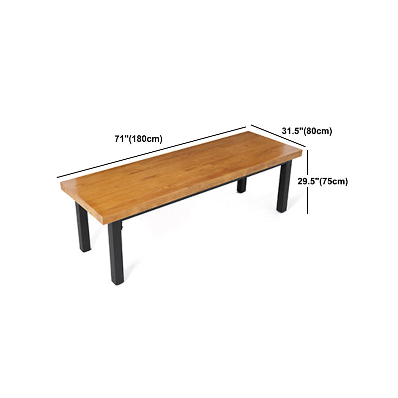 Industrial Rectangle Dining Set 1/2/5 Pieces Solid Wood Dinette Set for Shop Clearhalo 'Dining Room Sets' 'Dining Tables & Seating' 'dining_room_set' 'furn' 'furn_dining_room_set' 'Furniture' 'Kitchen & Dining Furniture' 5634936