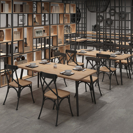 Tavolo da pranzo industriale set 1/2/5 pezzi tavolo da pranzo in legno massiccio