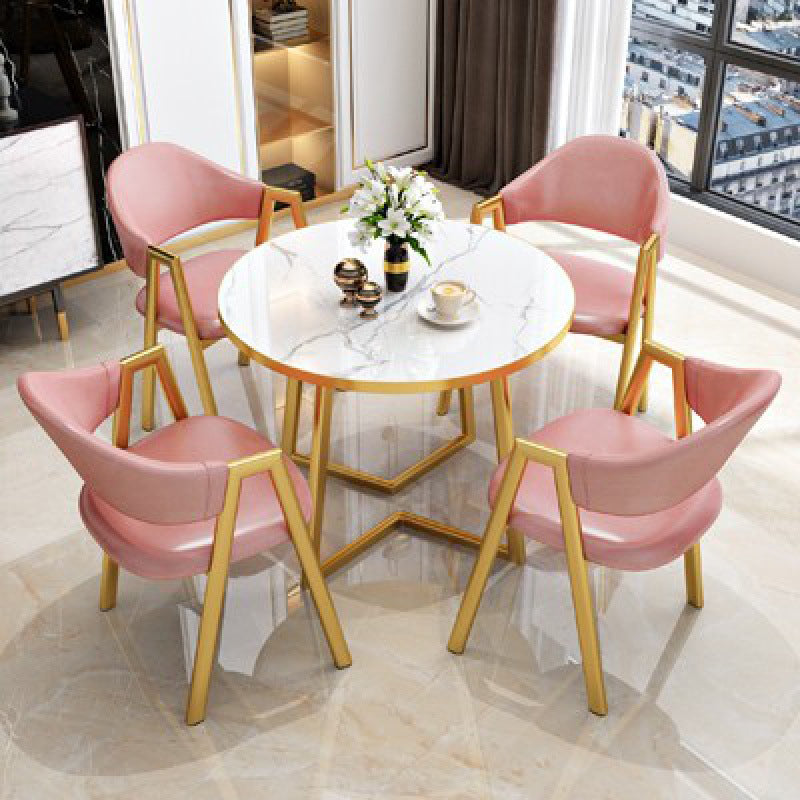 Glam Dining Set Solid Wood 1/2/3/5 Pieces Dining Furniture for Home