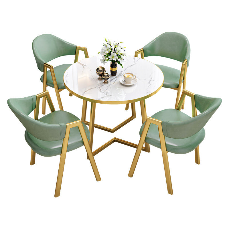 Glam Dining Set Solid Wood 1/2/3/5 Pieces Dining Furniture for Home