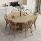 Set tavolo da pranzo in legno massello Tavolo rotondo da 1/4/7 pezzi con sedie laterali