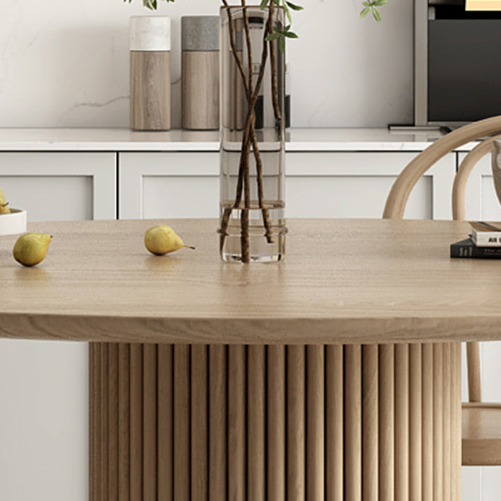 Set tavolo da pranzo in legno massello Tavolo rotondo da 1/4/7 pezzi con sedie laterali