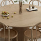 Set tavolo da pranzo in legno massello Tavolo rotondo da 1/4/7 pezzi con sedie laterali