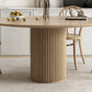 Set tavolo da pranzo in legno massello Tavolo rotondo da 1/4/7 pezzi con sedie laterali