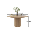 Tavolo da pranzo in legno massiccio set 1/4/7 PC Tavolo rotondo con sedie laterali