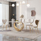 Luxurious Sintered Stone Dining Set Rectangle 1/4/5/7 Pieces Dinette Table Set Clearhalo 'Dining Room Sets' 'Dining Tables & Seating' 'dining_room_set' 'furn' 'furn_dining_room_set' 'Furniture' 'Kitchen & Dining Furniture' 5635066
