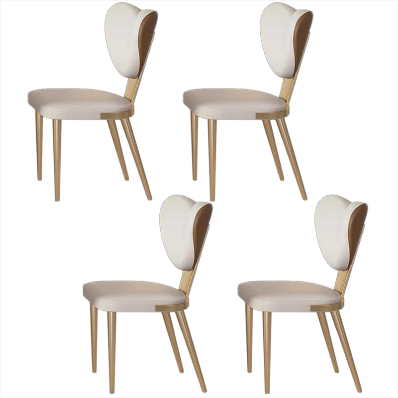 Luxurious Sintered Stone Dining Set Rectangle 1/4/5/7 Pieces Dinette Table Set 4 White Chairs Clearhalo 'Dining Room Sets' 'Dining Tables & Seating' 'dining_room_set' 'furn' 'furn_dining_room_set' 'Furniture' 'Kitchen & Dining Furniture' 5635067