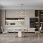 Minimalist Dining Set 1/4/5/6/7 Pcs Sintered Stone Dining Table with Upholstered Chairs 5 Pieces: Table, 4 Chairs Clearhalo 'Dining Room Sets' 'Dining Tables & Seating' 'dining_room_set' 'furn' 'furn_dining_room_set' 'Furniture' 'Kitchen & Dining Furniture' 5635121