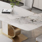 Minimalist Dining Set 1/4/5/6/7 Pcs Sintered Stone Dining Table with Upholstered Chairs Clearhalo 'Dining Room Sets' 'Dining Tables & Seating' 'dining_room_set' 'furn' 'furn_dining_room_set' 'Furniture' 'Kitchen & Dining Furniture' 5635124