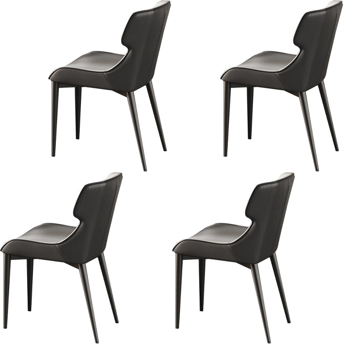 Glam Dining Table Set 1/4/5/7 Pcs Rectangle Dining Table with Wingback Chairs 4 Grey Chairs Clearhalo 'Dining Room Sets' 'Dining Tables & Seating' 'dining_room_set' 'furn' 'furn_dining_room_set' 'Furniture' 'Kitchen & Dining Furniture' 5635150