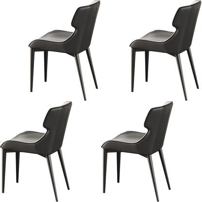 Glam Dining Table Set 1/4/5/7 Pcs Rectangle Dining Table with Wingback Chairs 4 Grey Chairs Clearhalo 'Dining Room Sets' 'Dining Tables & Seating' 'dining_room_set' 'furn' 'furn_dining_room_set' 'Furniture' 'Kitchen & Dining Furniture' 5635150