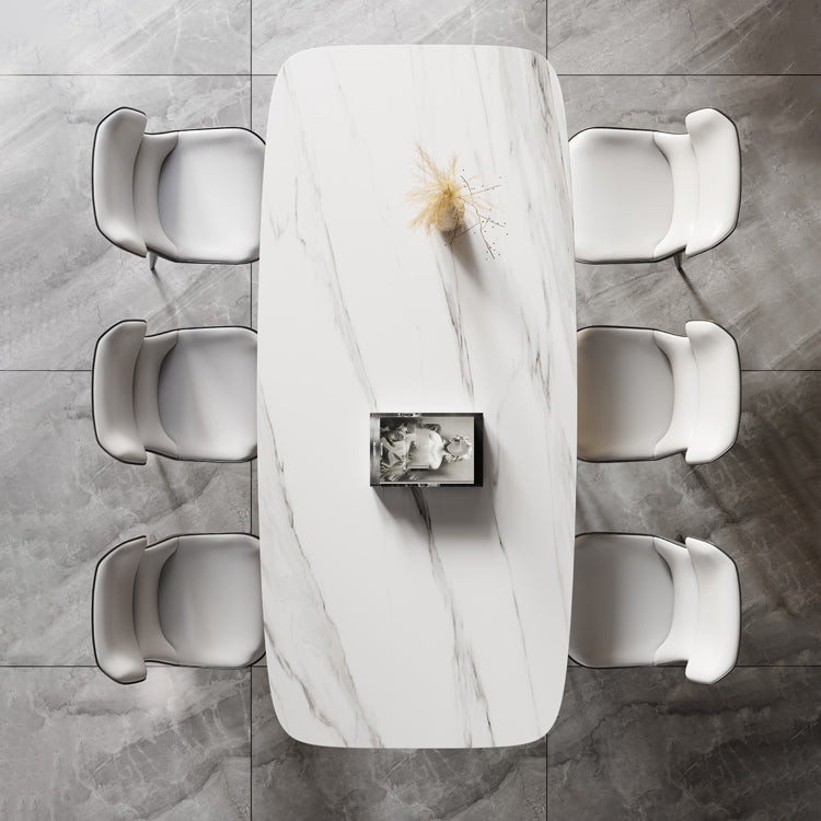Glam Dining Table Set 1/4/5/7 Pcs Rectangle Dining Table with Wingback Chairs Clearhalo 'Dining Room Sets' 'Dining Tables & Seating' 'dining_room_set' 'furn' 'furn_dining_room_set' 'Furniture' 'Kitchen & Dining Furniture' 5635153