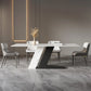 Glam Dining Table Set 1/4/5/7 Pcs Rectangle Dining Table with Wingback Chairs Clearhalo 'Dining Room Sets' 'Dining Tables & Seating' 'dining_room_set' 'furn' 'furn_dining_room_set' 'Furniture' 'Kitchen & Dining Furniture' 5635159