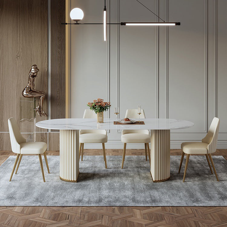 Set da pranzo Glam in pietra sinterizzata 1/2/4/5 pezzi Mobili da pranzo per la casa