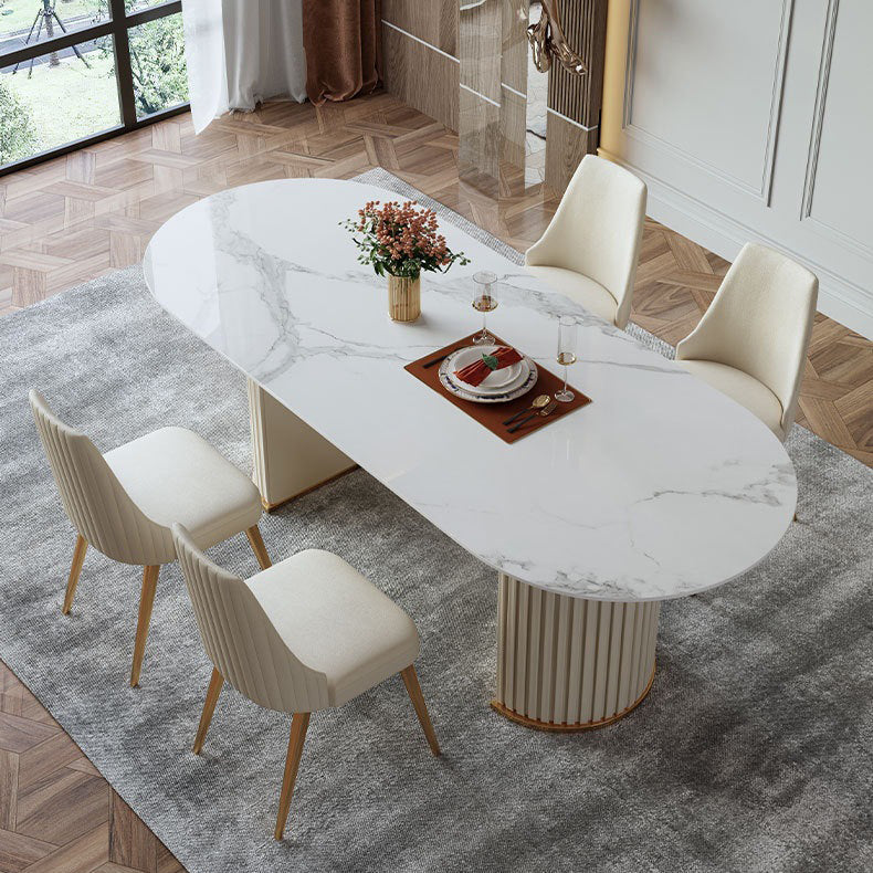 Set da pranzo Glam in pietra sinterizzata 1/2/4/5 pezzi Mobili da pranzo per la casa