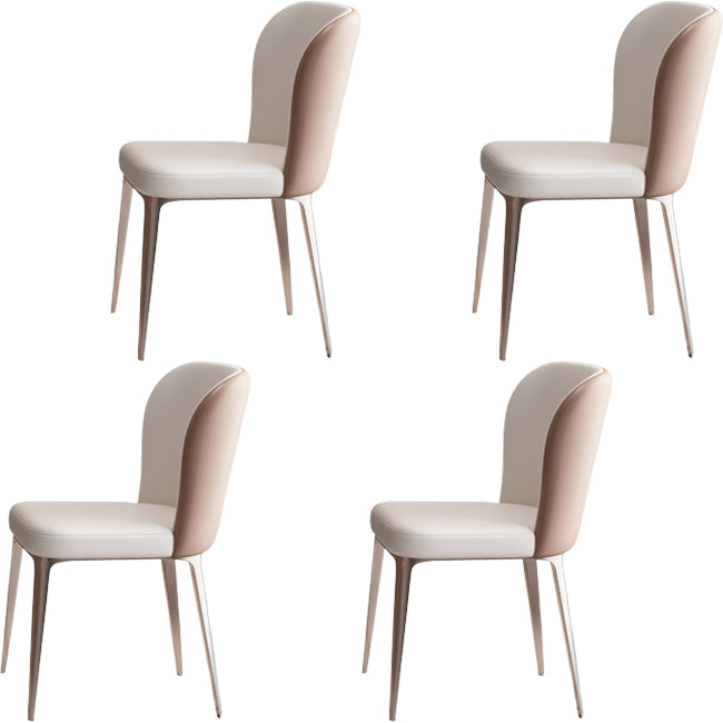 Glam Dining Set 1/3/4 Pcs Gold Rectangle Dining Table with Upholstered Chairs 4 White Chairs Clearhalo 'Dining Room Sets' 'Dining Tables & Seating' 'dining_room_set' 'furn' 'furn_dining_room_set' 'Furniture' 'Kitchen & Dining Furniture' 5635213