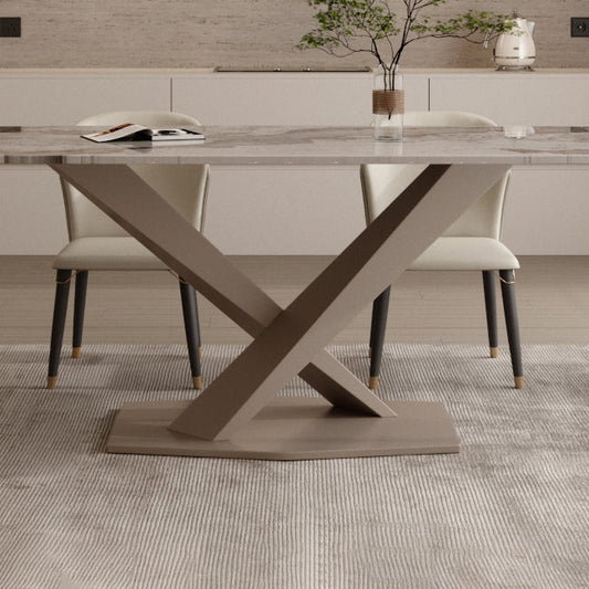 グラムダイニングセット1/3/4 PCSゴールド長方形のダイニングテーブル布張りの椅子付き