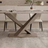 グラムダイニングセット1/3/4 PCSゴールド長方形のダイニングテーブル布張りの椅子付き