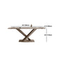 Glam Dining Set 1/3/4 Pcs Gold Rectangle Dining Table with Upholstered Chairs Clearhalo 'Dining Room Sets' 'Dining Tables & Seating' 'dining_room_set' 'furn' 'furn_dining_room_set' 'Furniture' 'Kitchen & Dining Furniture' 5635224