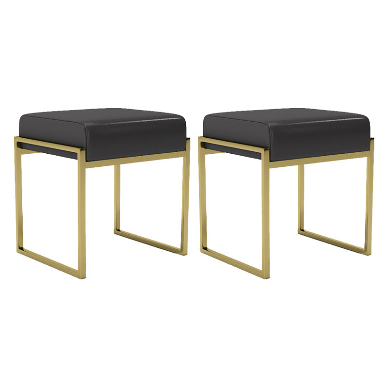 Ottoman moderno in pelle finta colore puro sedia rettangolo impermeabile